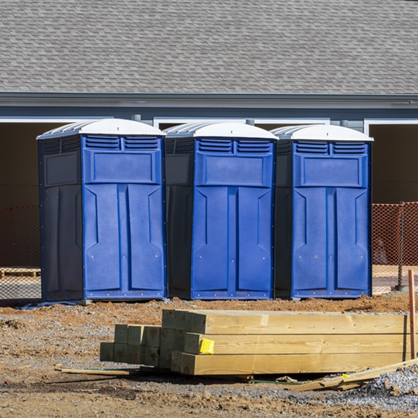 what is the expected delivery and pickup timeframe for the porta potties in West Middlesex PA